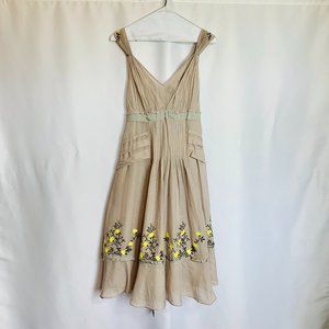 Anthropologie Lithe Women's Double Halter Fit & Flare Early Spring/Summer Dress